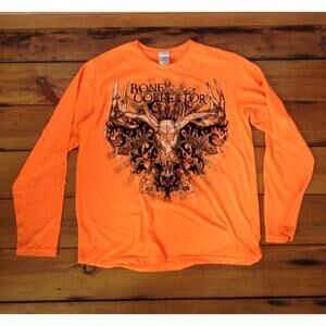 Paramount Outdoors Hunting Bone Collector Blaze Orange Long Sleeve Shirt L 44"